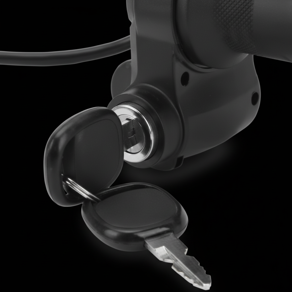 Universal E-Bike Twist Throttle with Key Ignition