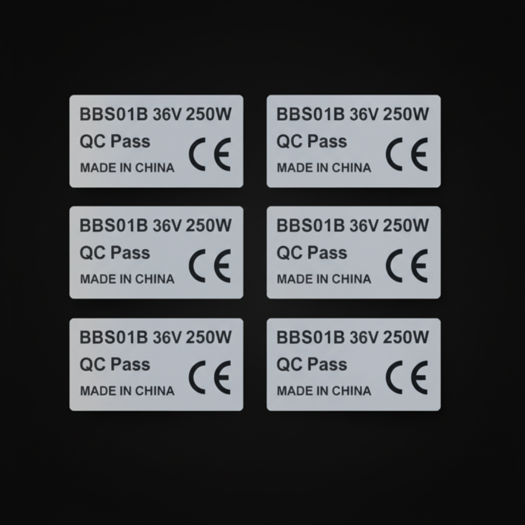 6pcs 36V 250W Stickers Electric Bicycle Sticker