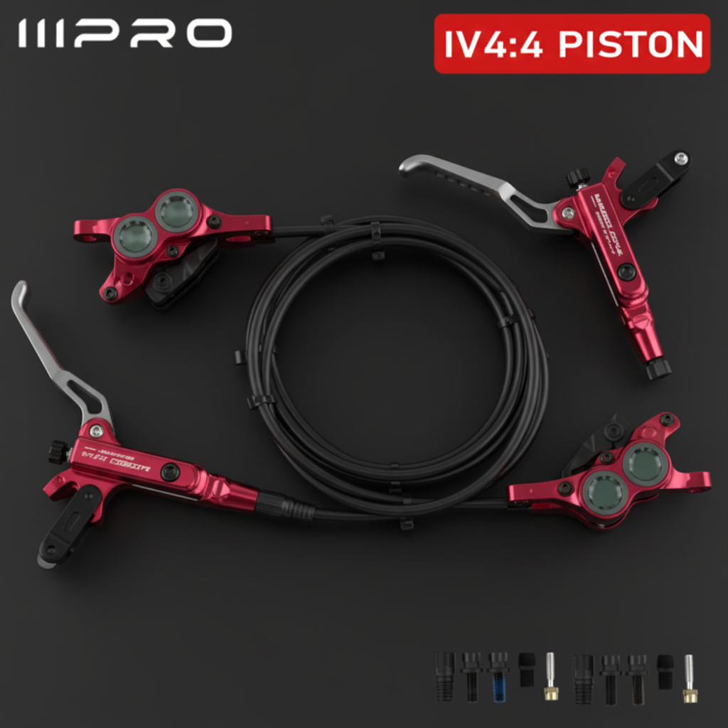 IIIPRO IV4 4-Piston Hydraulic Disc Brake Set with Rotors