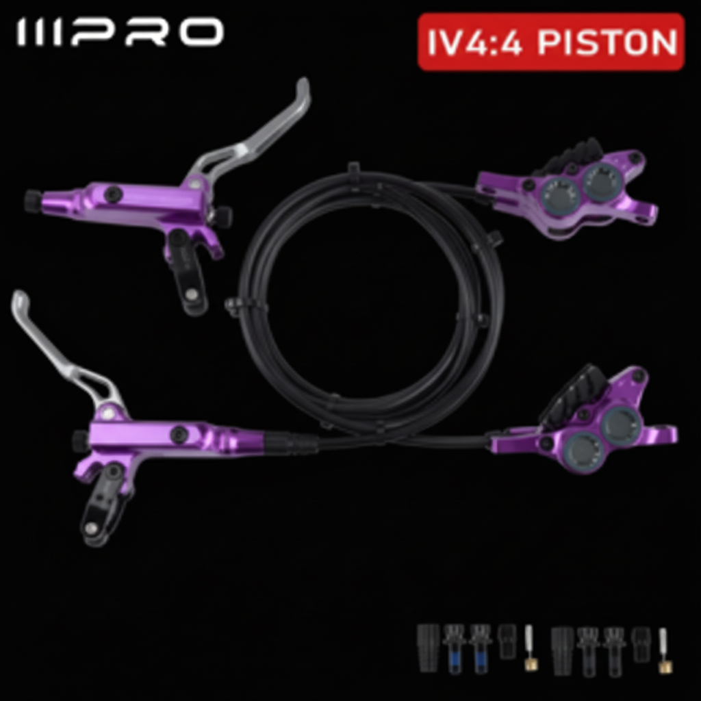 IIIPRO IV4 4-Piston Hydraulic Disc Brake Set with Rotors