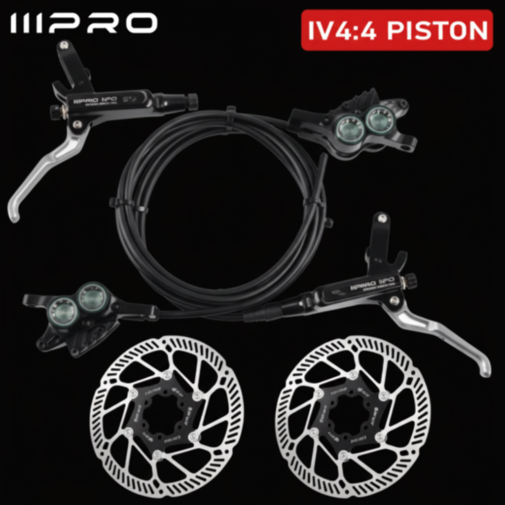 IIIPRO IV4 4-Piston Hydraulic Disc Brake Set with Rotors