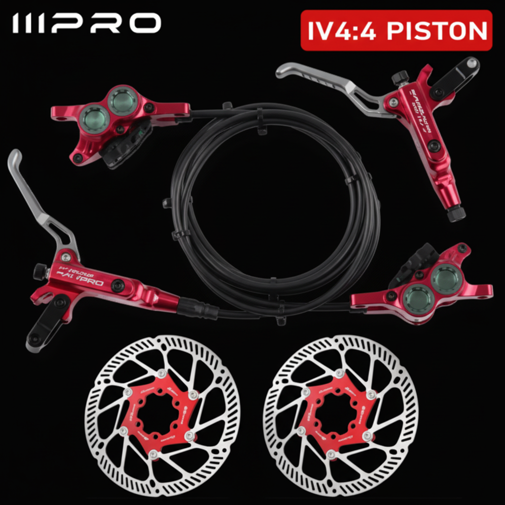 IIIPRO IV4 4-Piston Hydraulic Disc Brake Set with Rotors