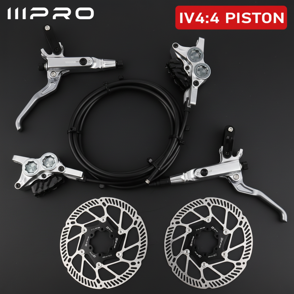 IIIPRO IV4 4-Piston Hydraulic Disc Brake Set with Rotors