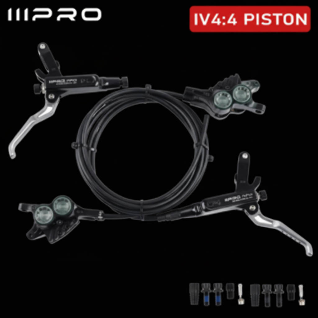 IIIPRO IV4 4-Piston Hydraulic Disc Brake Set with Rotors