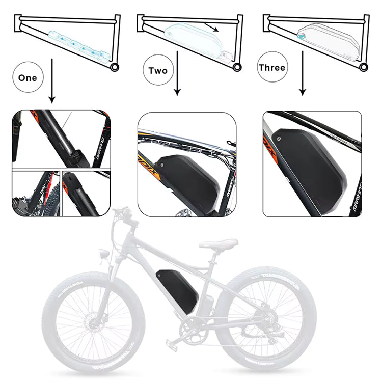 Zyvolt 48V 13.5Ah Lithium-Ion Down-Tube E-bike Battery