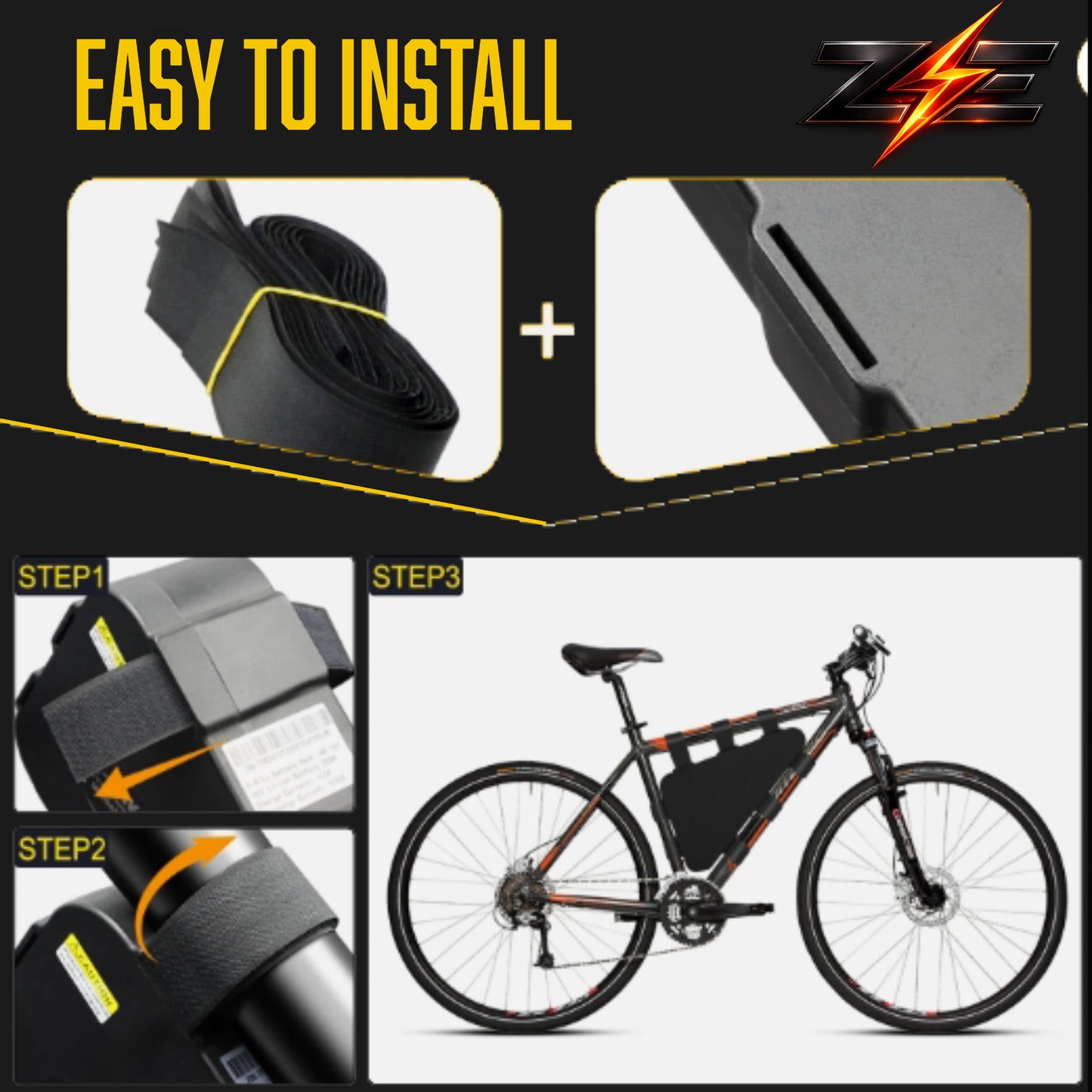 Zyvolt 52V 20Ah Lithium-Ion Triangle Hard-case E-bike Battery