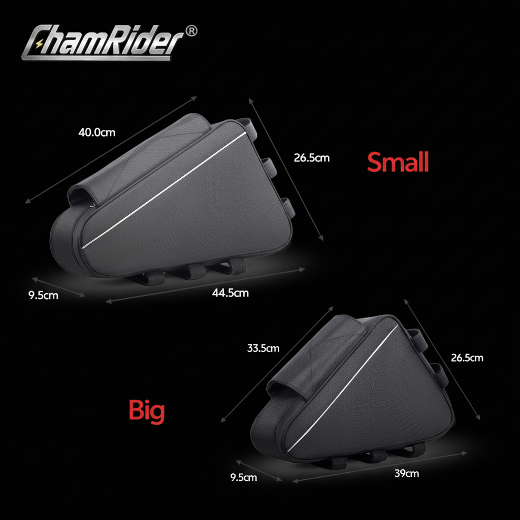 Waterproof E-Bike Triangle Battery Bag – Velcro Mounted Storage Case
