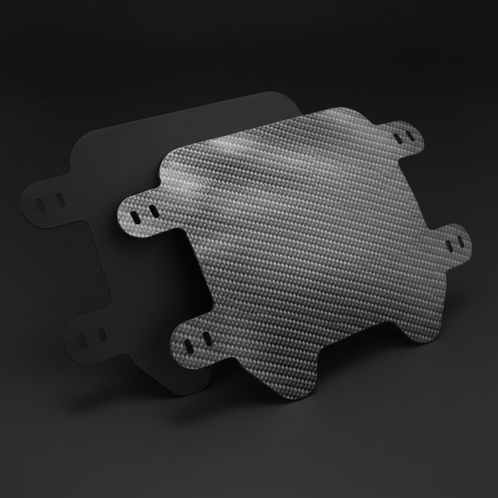 Bike Front Plate – Carbon-Fibre/Glossy Black