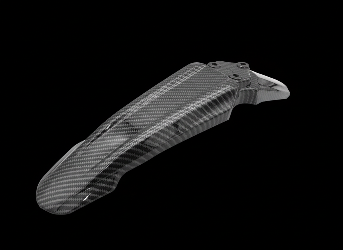 Front Mudguard – Gloss Black / Carbon Fibre