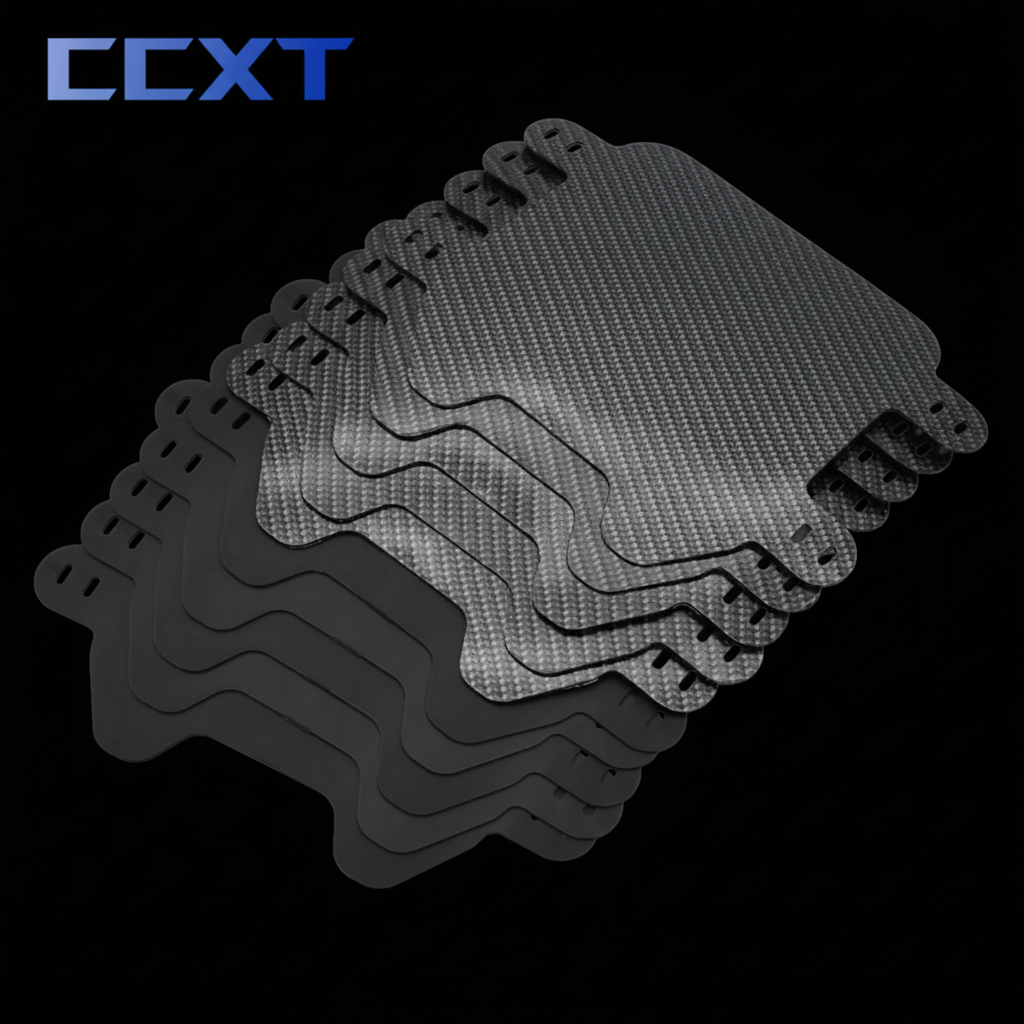Bike Front Plate – Carbon-Fibre/Glossy Black