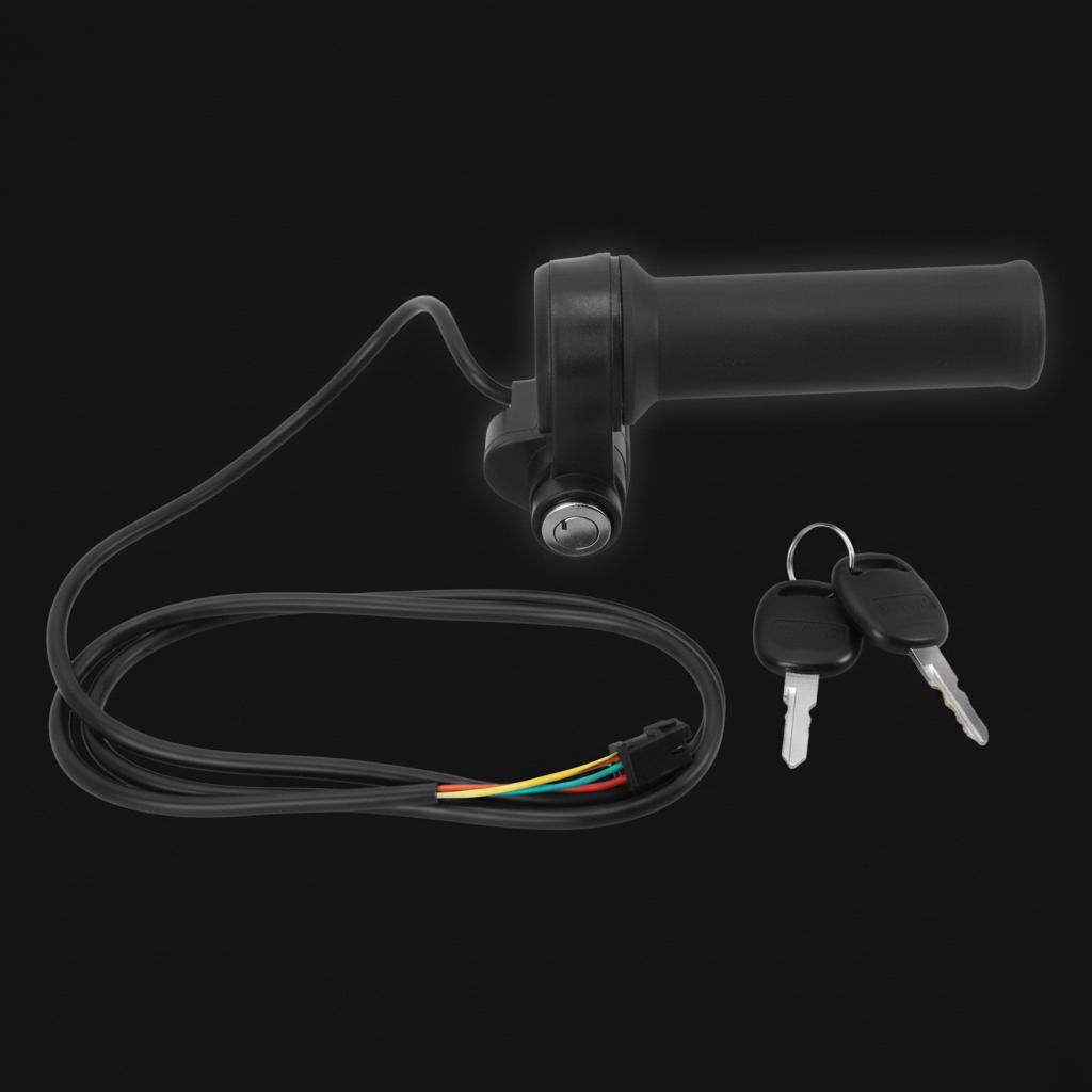Universal E-Bike Twist Throttle with Key Ignition