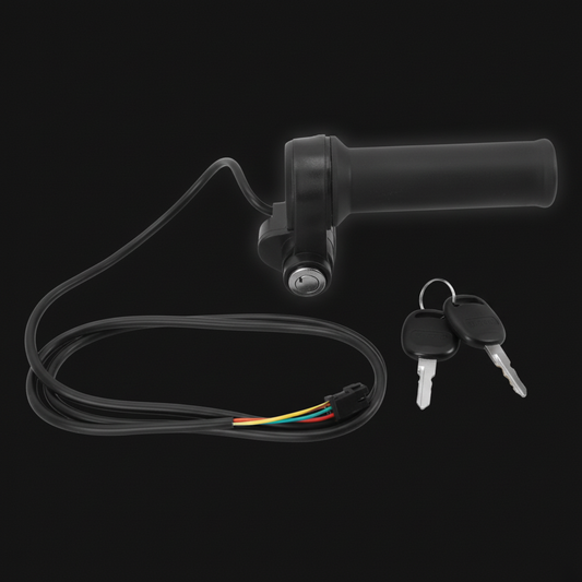 Universal E-Bike Twist Throttle with Key Ignition
