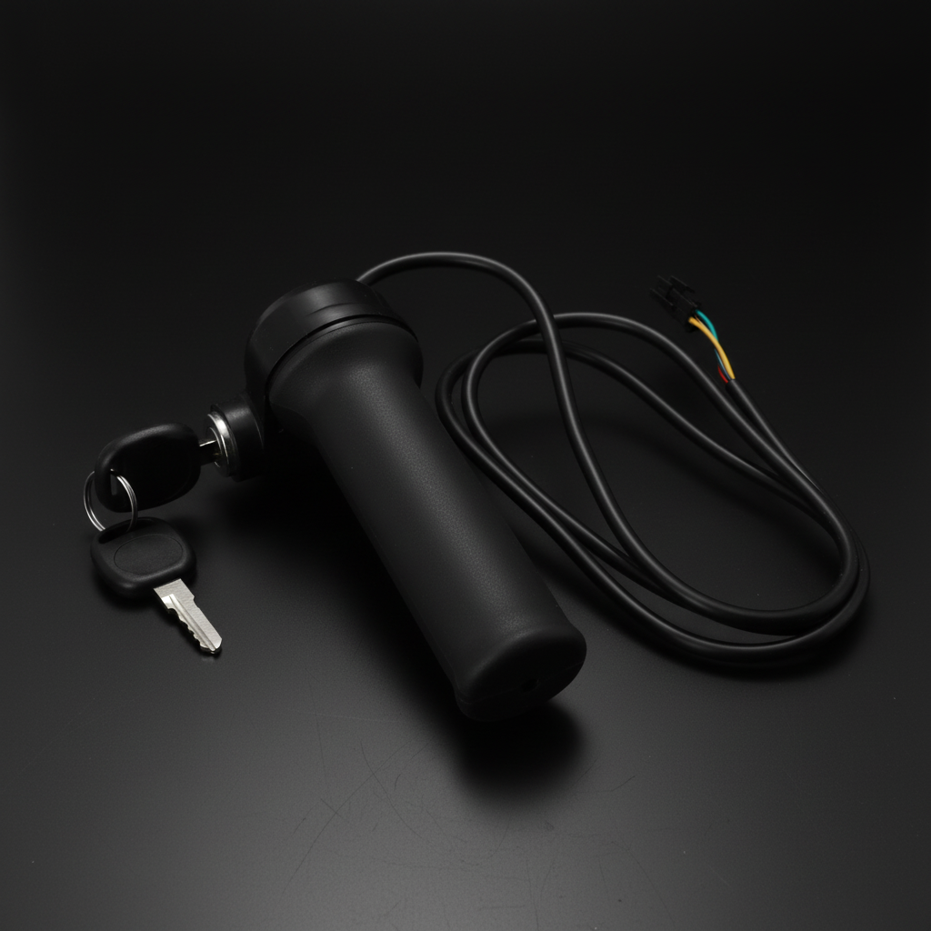 Universal E-Bike Twist Throttle with Key Ignition