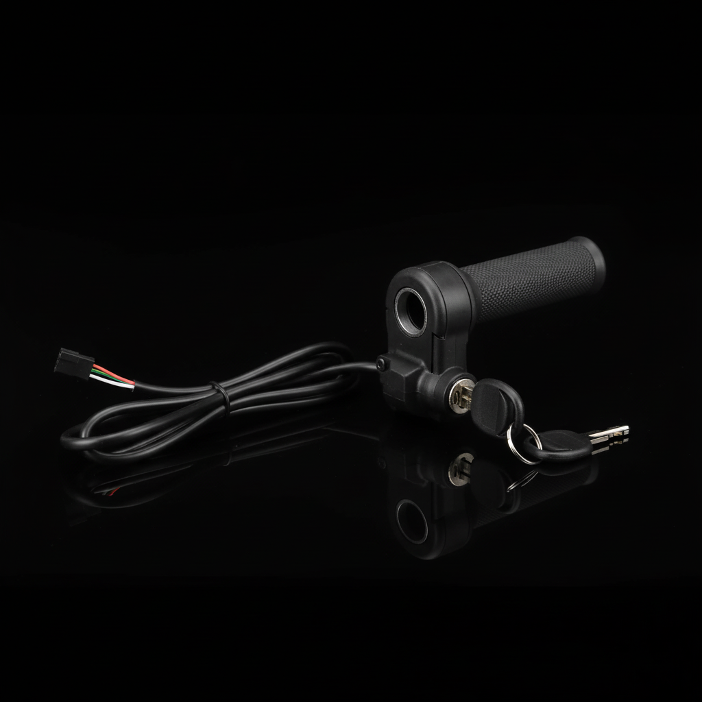 Universal E-Bike Twist Throttle with Key Ignition