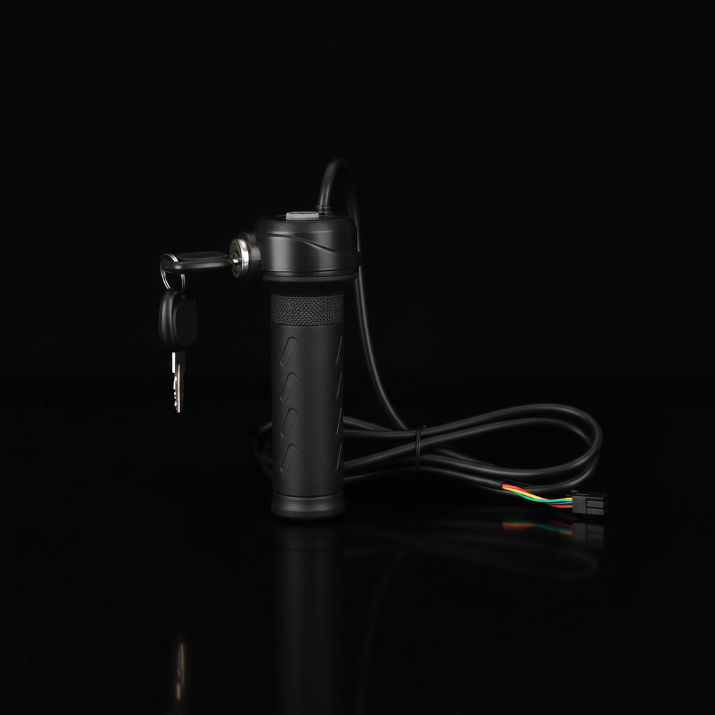 Universal E-Bike Twist Throttle with Key Ignition