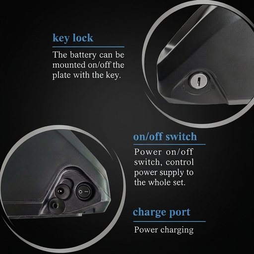 Zyvolt 48V 13.5Ah Lithium-Ion Down-Tube E-bike Battery