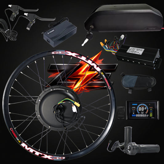 Zyvolt 1000W 26A Rear Wheel Conversion Kit with 48V 13.5Ah Lithium-ion Battery