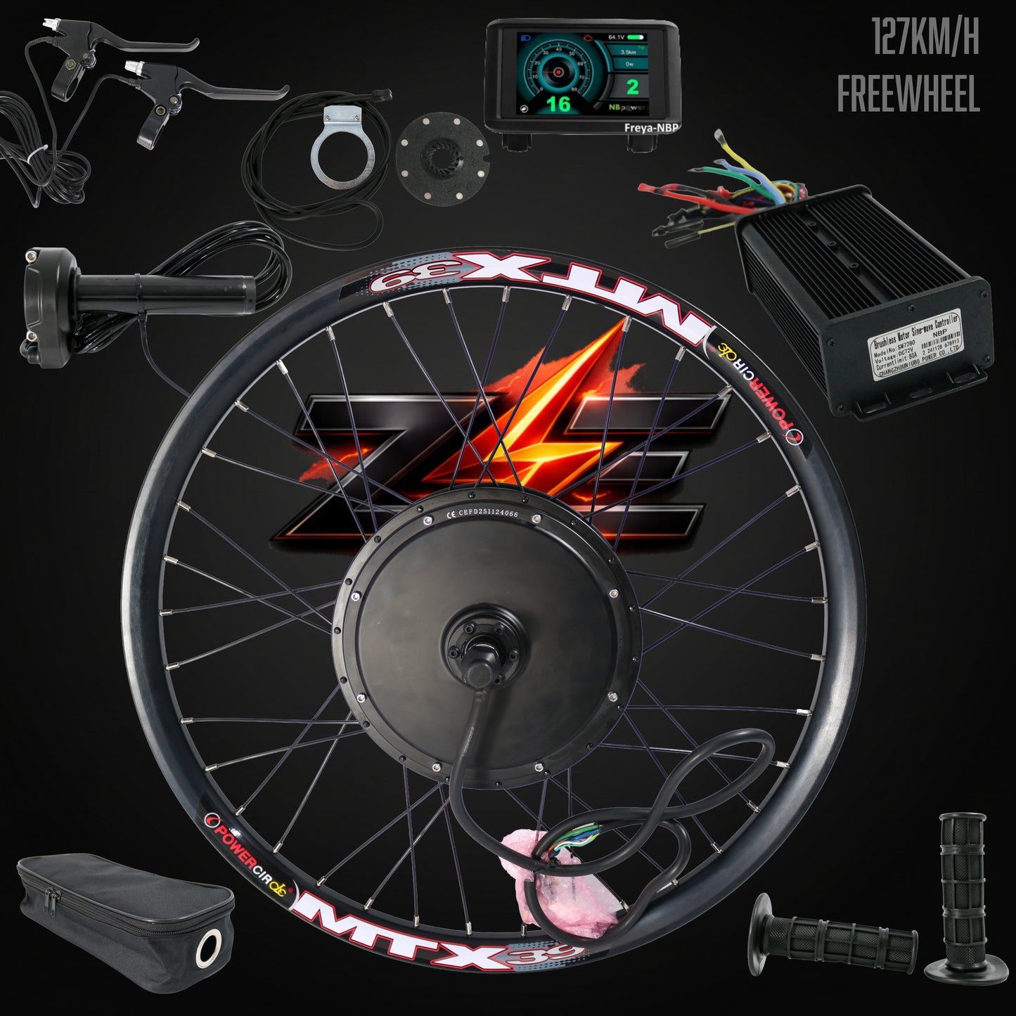 Zyvolt 'BEAST' 3000W 72V 80A Hub-Drive Conversion Kit (UK STOCK)