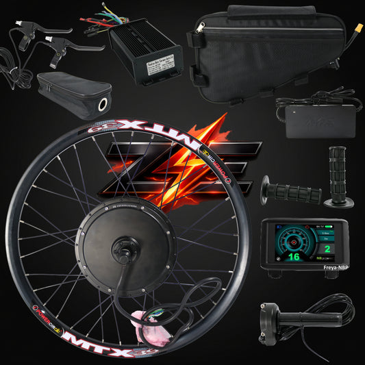 3000W "BEAST" Rear Wheel Conversion Kit With 72V 30Ah Triangle Lithium-ion Battery