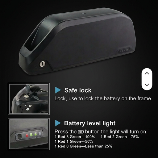 Zyvolt 48V 13.5Ah Lithium-Ion Down-Tube E-bike Battery