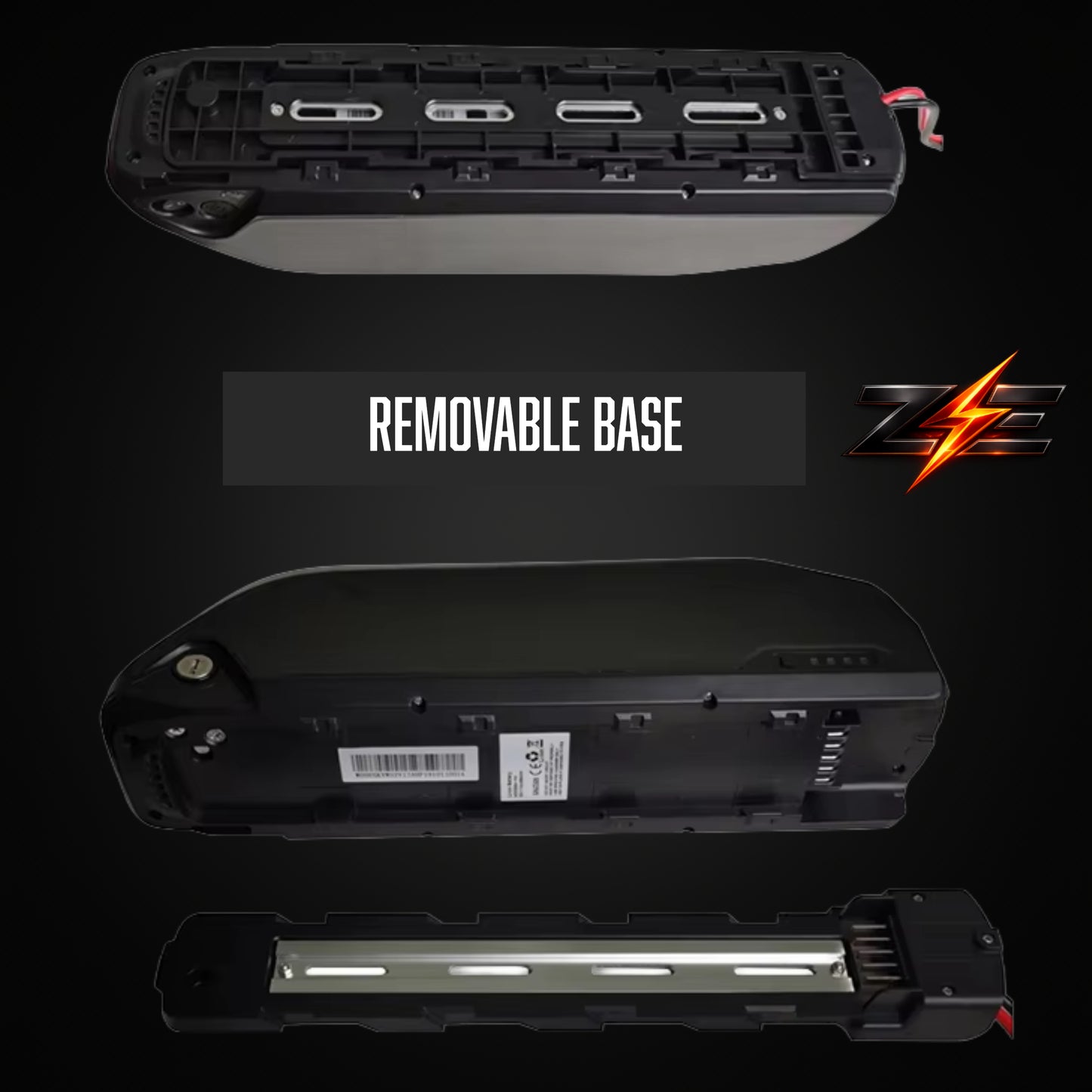 Zyvolt 48V 13.5Ah Lithium-Ion Down-Tube E-bike Battery