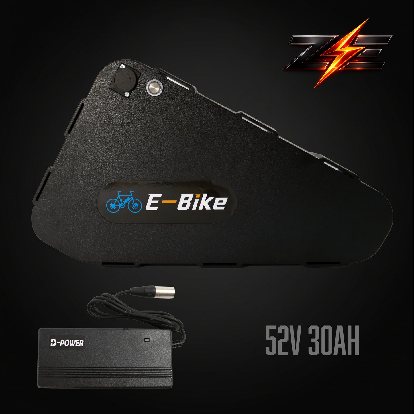 Zyvolt 52V 30Ah Lithium-Ion Triangle Hard-case E-bike Battery