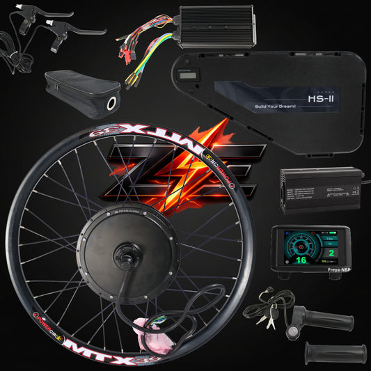Zyvolt 3000W Rear Wheel Conversion Kit With 72V 20Ah Triangle Lithium-ion Battery