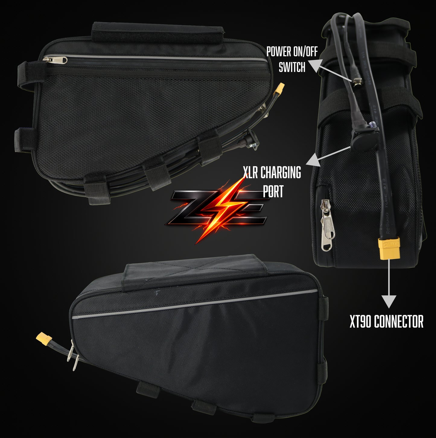 Zyvolt 72V 20Ah Lithium-Ion Soft-case Triangle E-Bike Battery